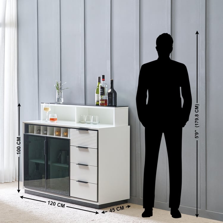 Sterling Bar Cabinet - White