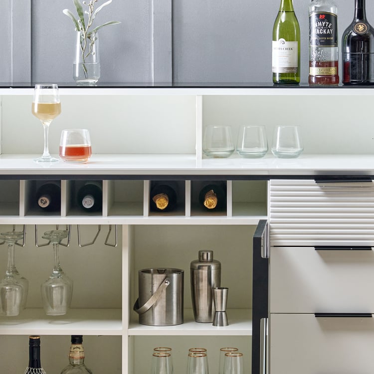 Sterling Bar Cabinet - White