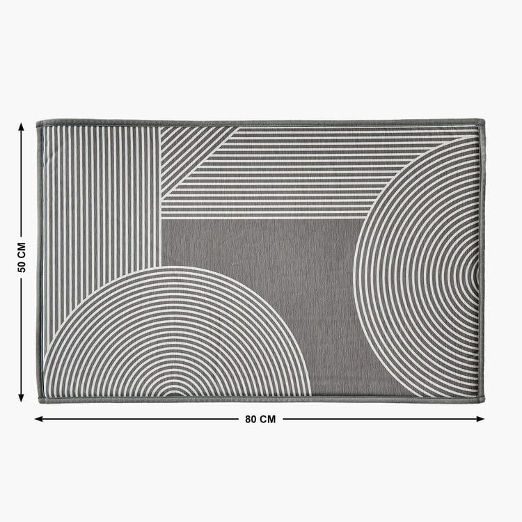 Buttercup Zenith Memory Foam Printed Anti-Slip Bath Mat - 80x50cm