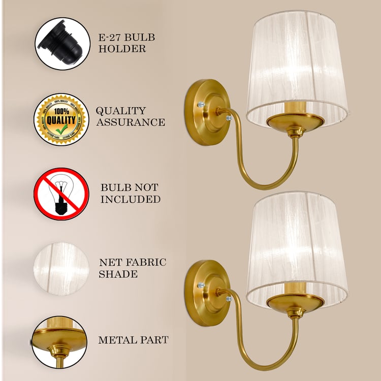 HOMESAKE Set of 2 Metal Wall Lamps