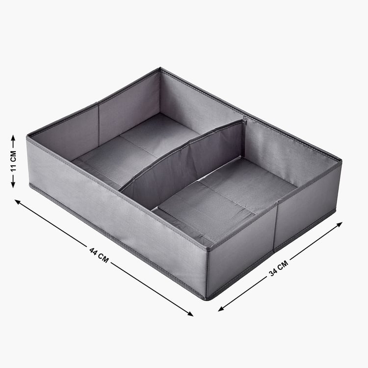 Regan Timber Polypropylene 2-Compartment Wardrobe Organiser
