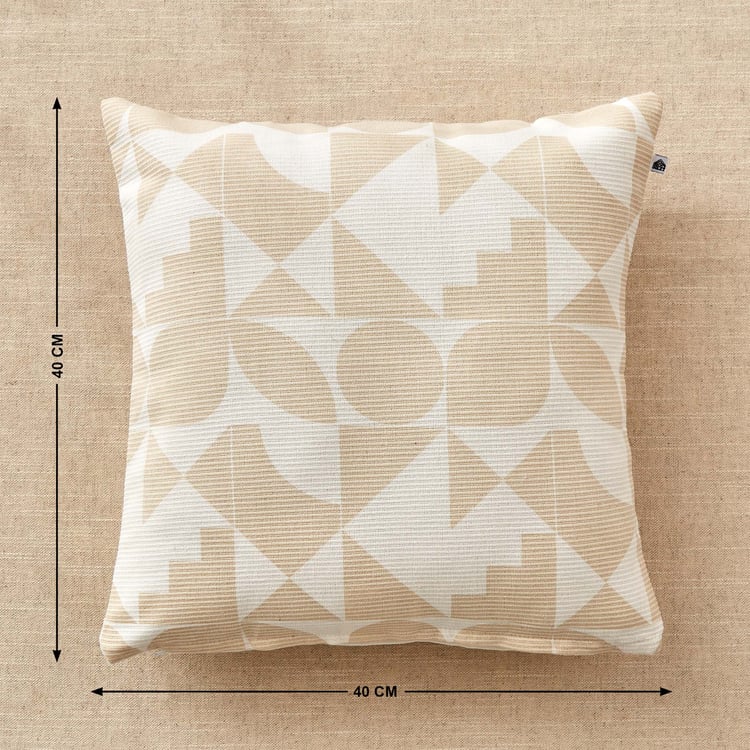 Stria Dune Set of 2 Geometric Print Cushion Covers - 40x40cm