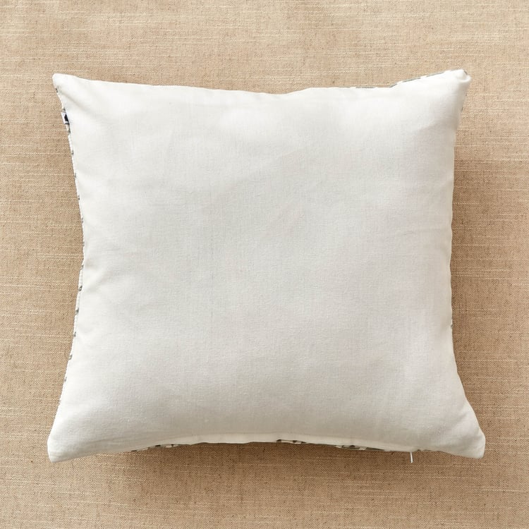 Stria Ash Set of 2 Houndstooth Print Cushion Covers - 40x40cm
