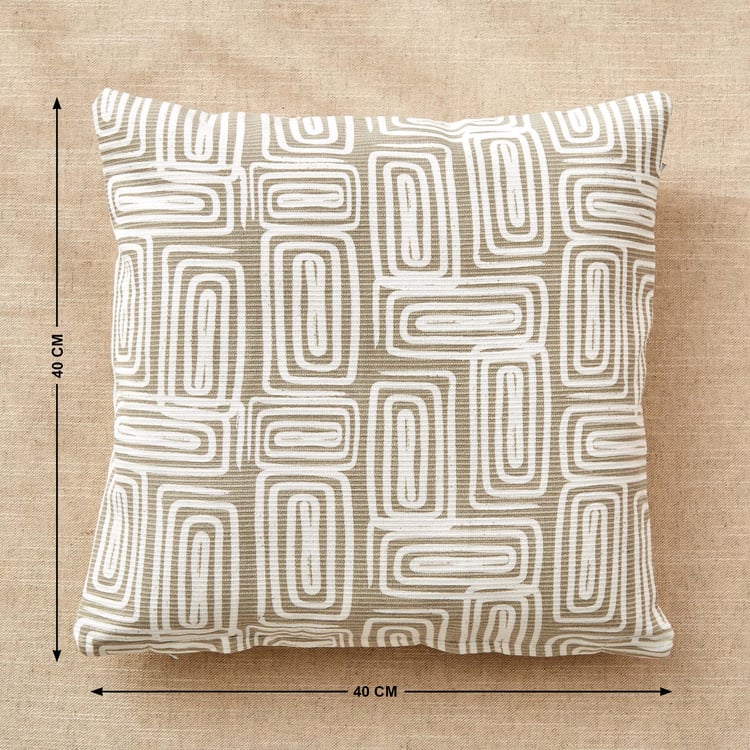Stria Meadow Set of 2 Printed Cushion Covers - 40x40cm