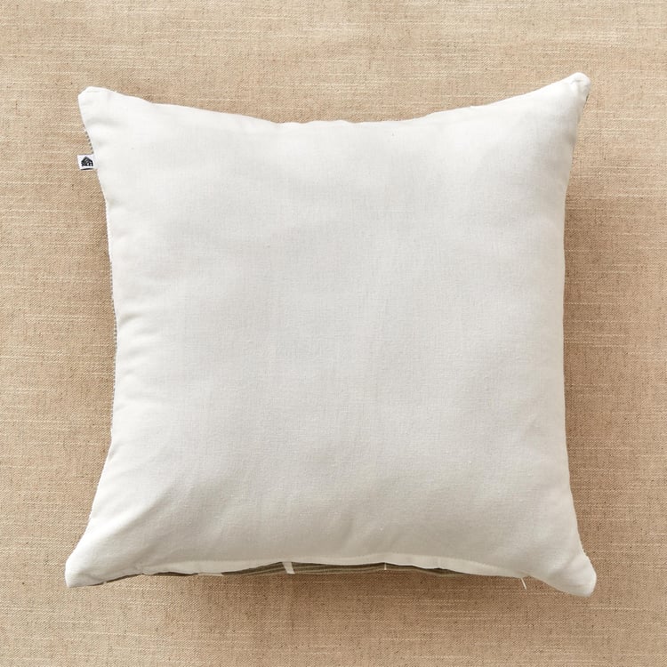 Stria Moss Set of 2 Geometric Print Cushion Covers - 40x40cm