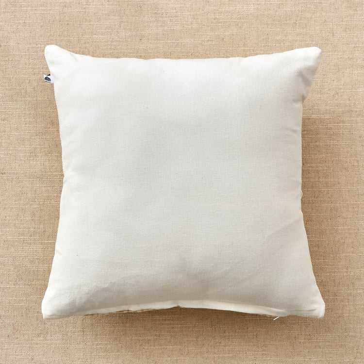Stria Sandstone Set of 2 Printed Cushion Covers - 40x40cm