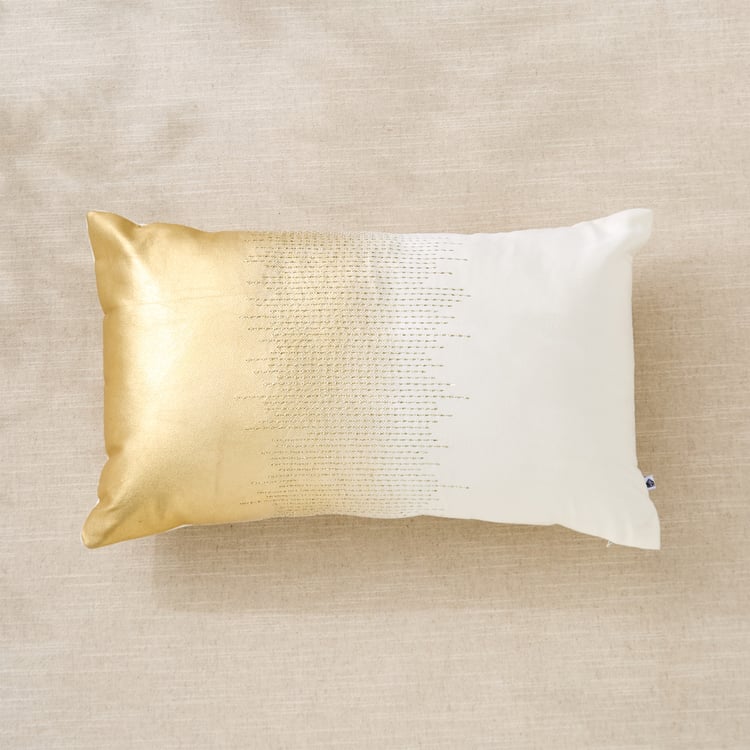 Opera Solar Velvet Embroidered Filled Cushion - 50x30cm