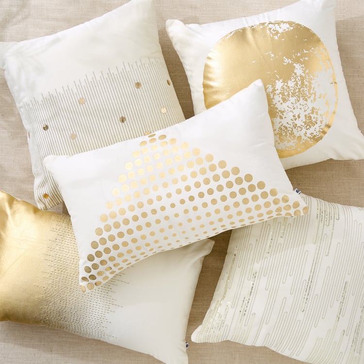 Opera Solar Velvet Embroidered Filled Cushion - 50x30cm