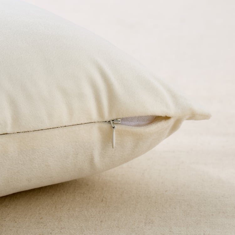 Opera Solar Velvet Embroidered Filled Cushion - 50x30cm