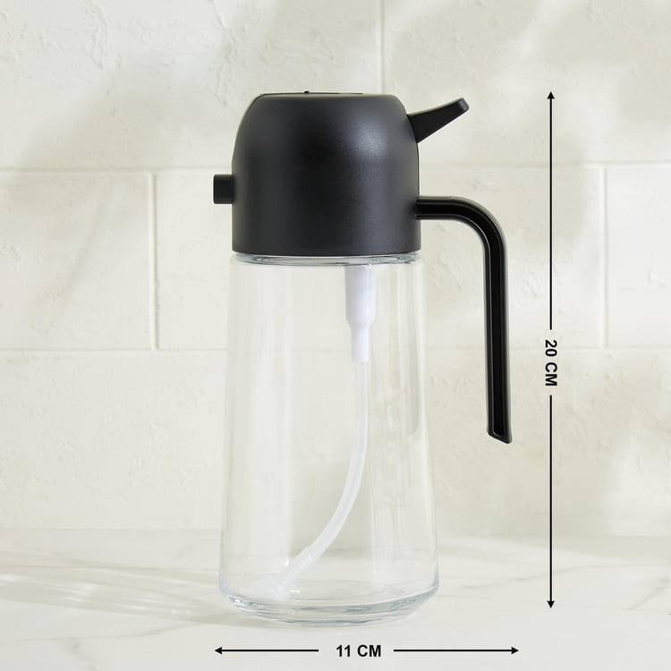 Pamolive Relish Glass Oil Dispenser with Spray Nozzle - 500ml