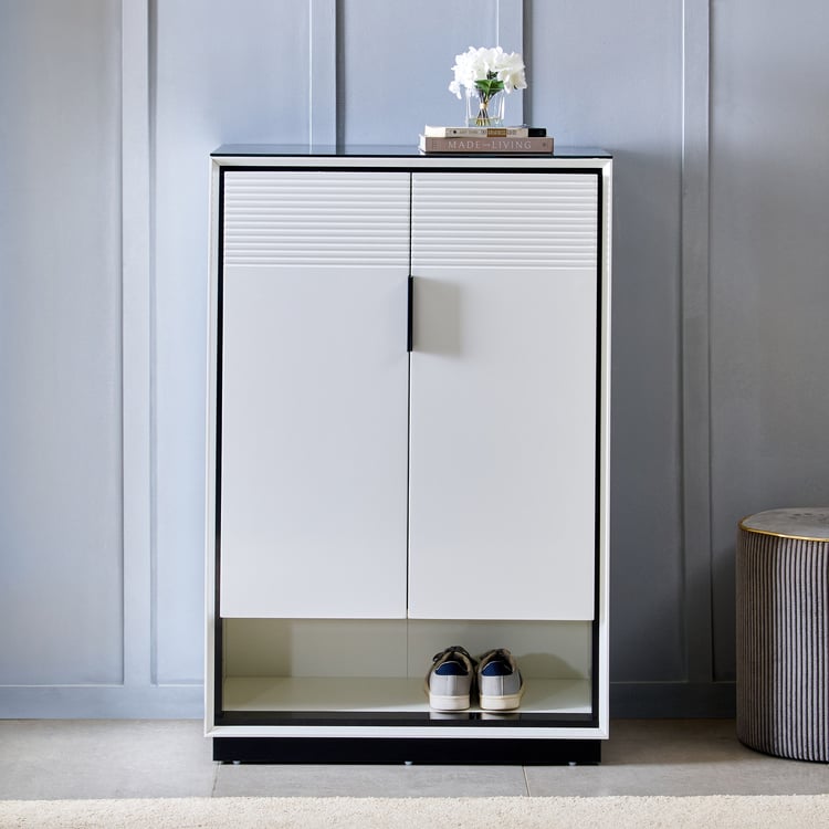 Sterling 10 Pairs Shoe Cabinet - White