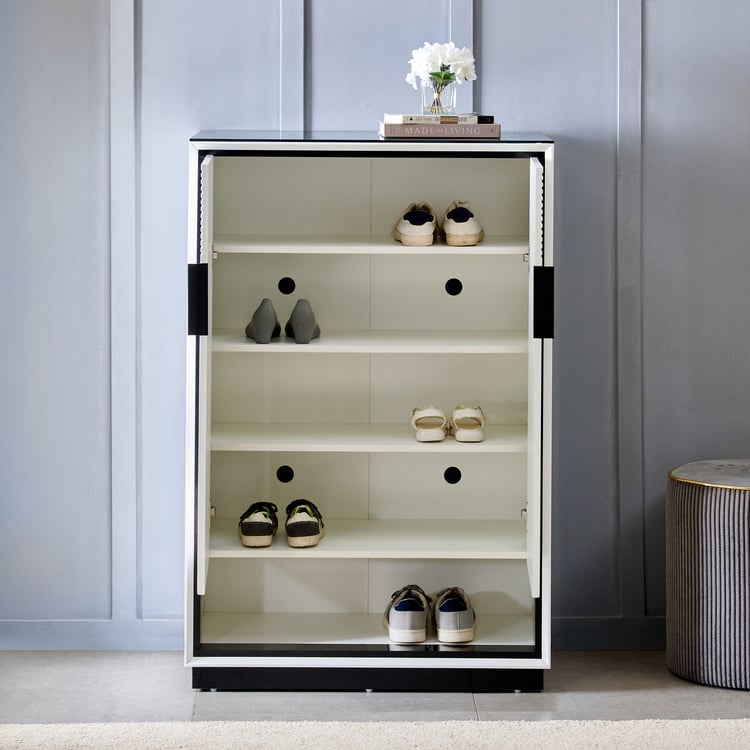Sterling 10 Pairs Shoe Cabinet - White