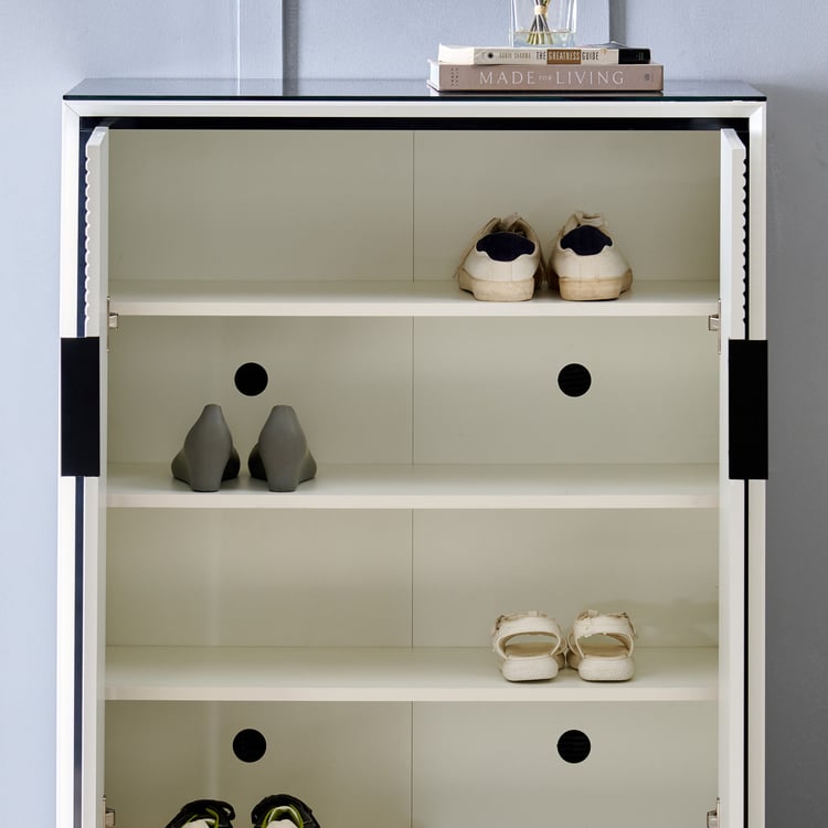 Sterling 10 Pairs Shoe Cabinet - White