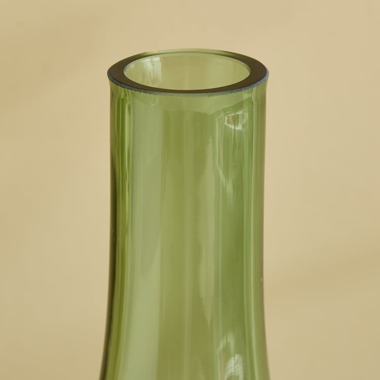 Botanica Flufois Glass Vase with Metal Rim