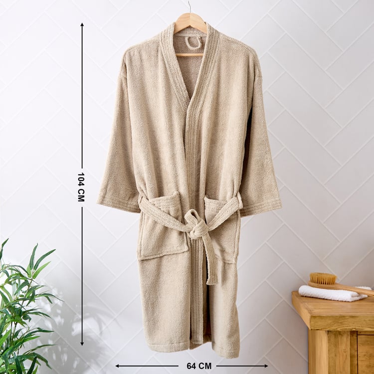 Clair De Lune Fluffy Cotton Adult Bathrobe - M