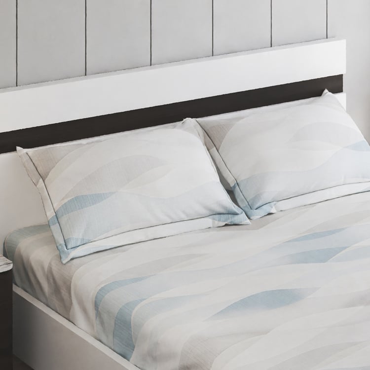 Iced Palace Cotton 180TC Printed 3Pcs King Fitted Bedsheet Set