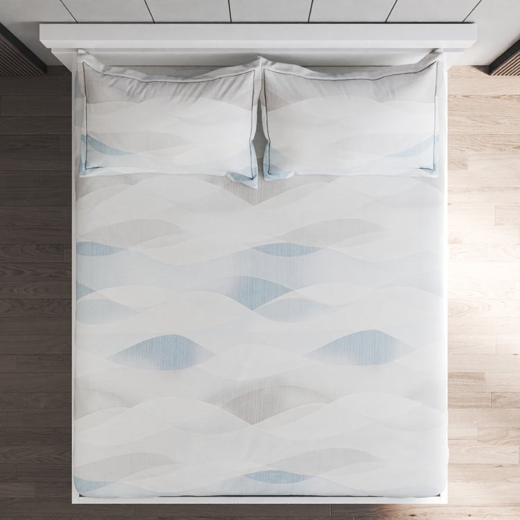 Iced Palace Cotton 180TC Printed 3Pcs King Fitted Bedsheet Set