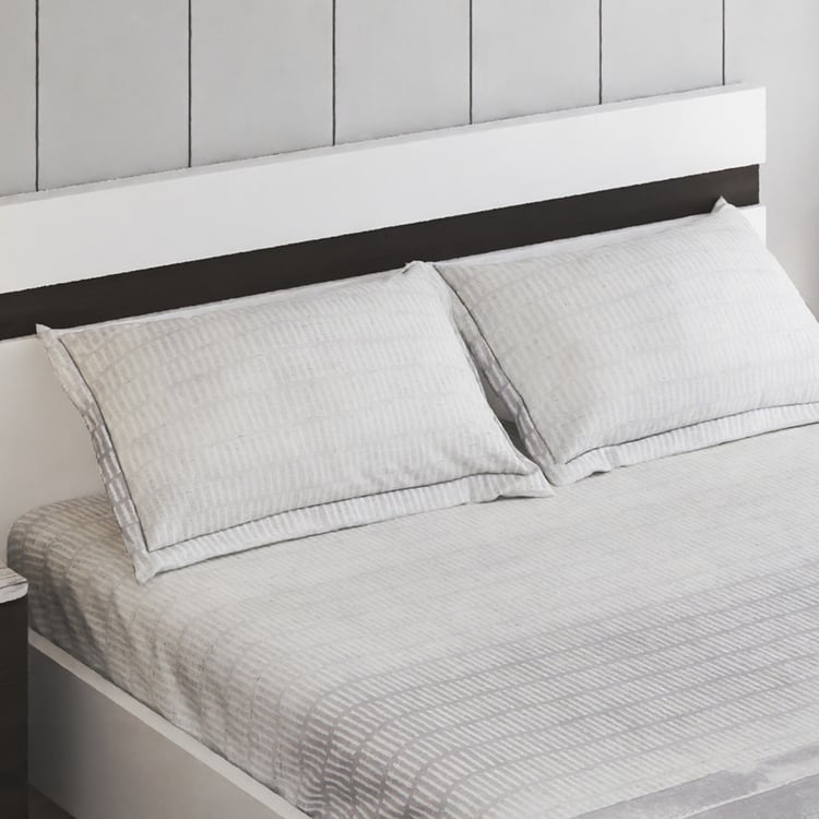 Iced Palace Kalden Cotton 200TC Printed 3Pcs King Fitted Bedsheet Set