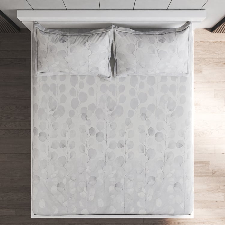 Iced Palace Louise Cotton 180TC Printed 3Pcs King Fitted Bedsheet Set