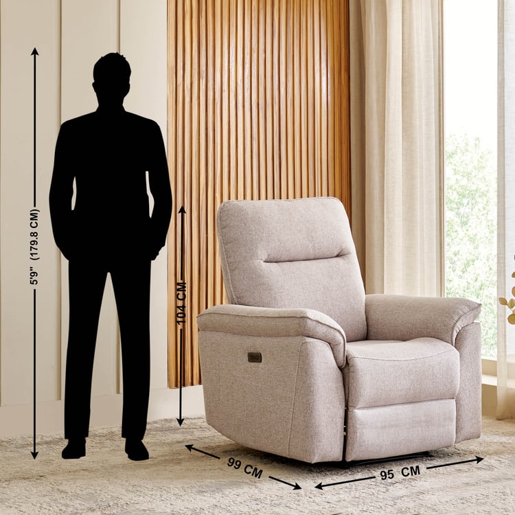Artise Fabric 1-Seater Electric Recliner - Beige