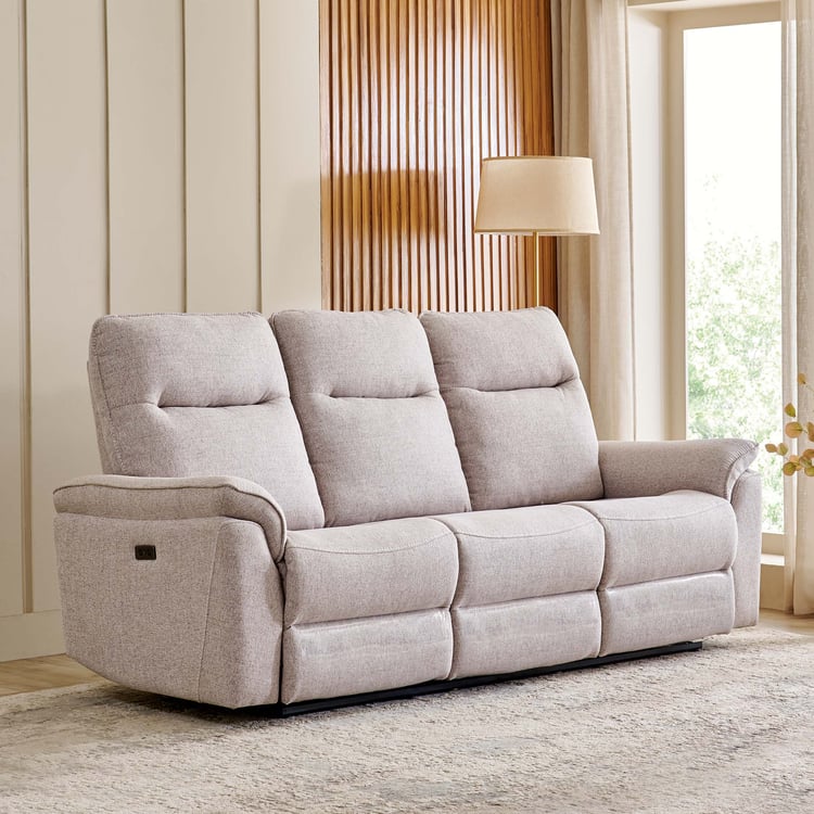 Artise Fabric 3-Seater Electric Recliner - Beige