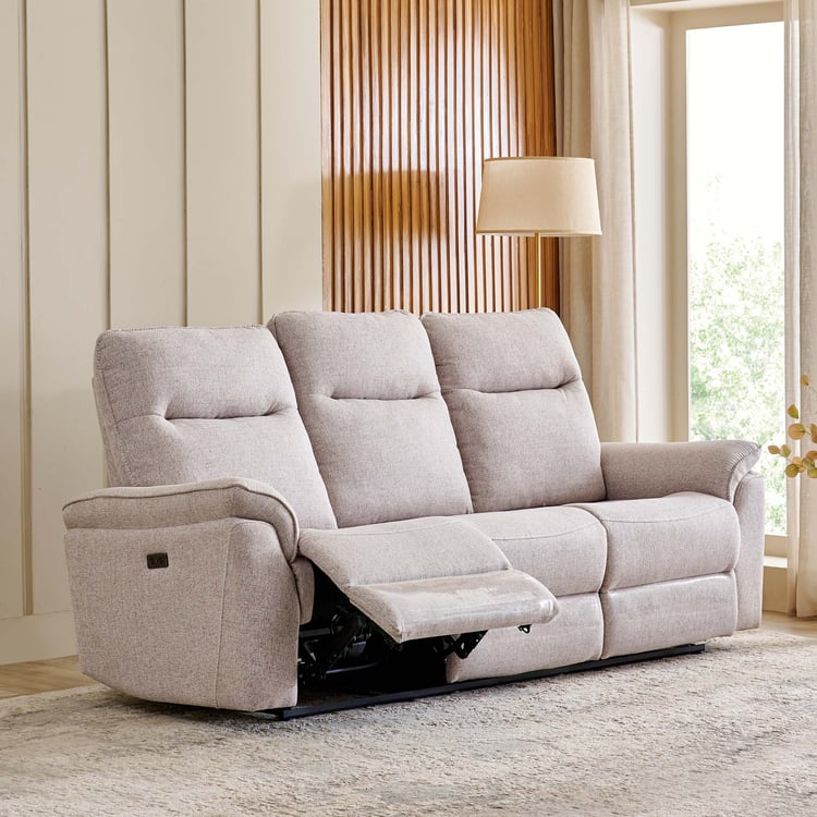 Artise Fabric 3-Seater Electric Recliner - Beige