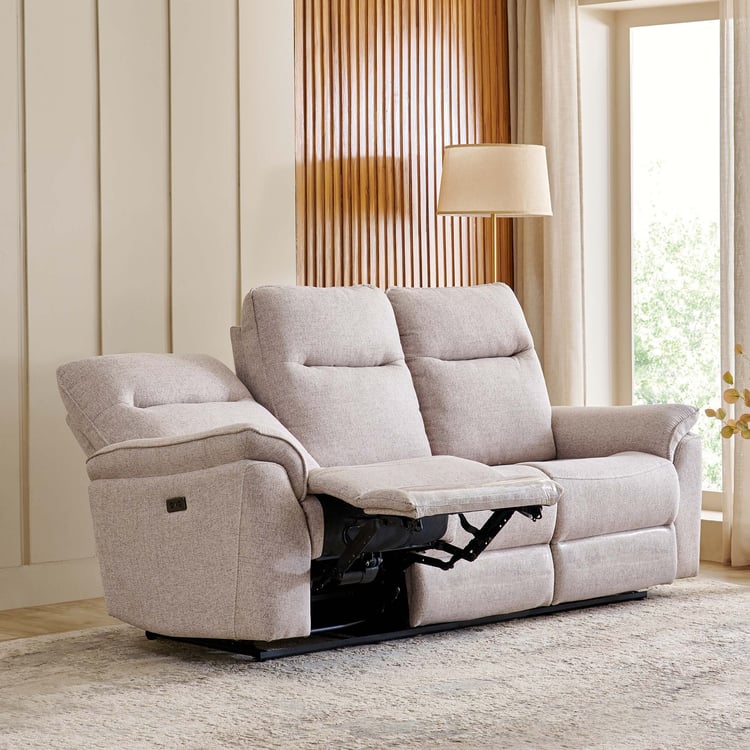 Artise Fabric 3-Seater Electric Recliner - Beige