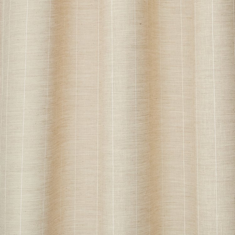 Chanderi Haze Set of 2 Striped Sheer Door Curtains