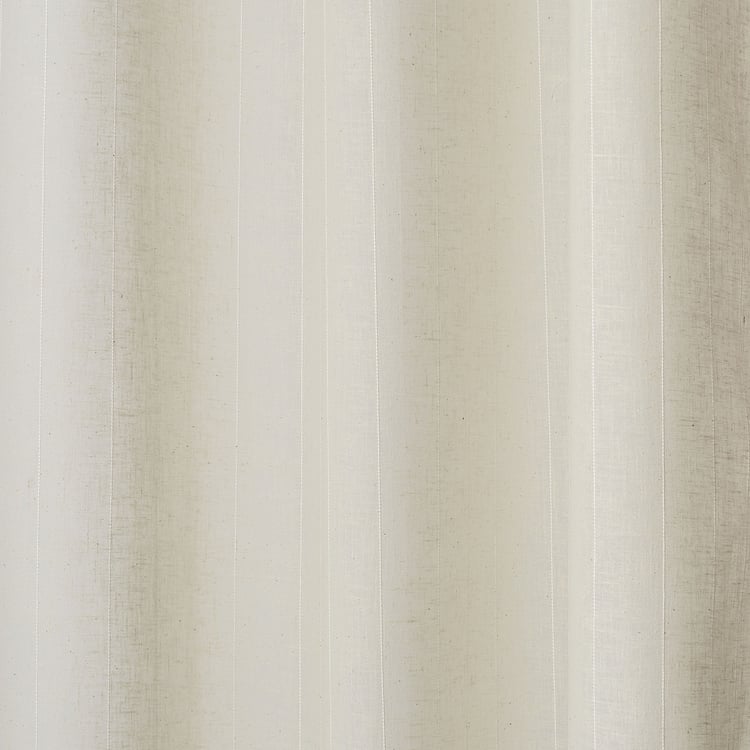 Chanderi Set of 2 Striped Sheer Window Curtains