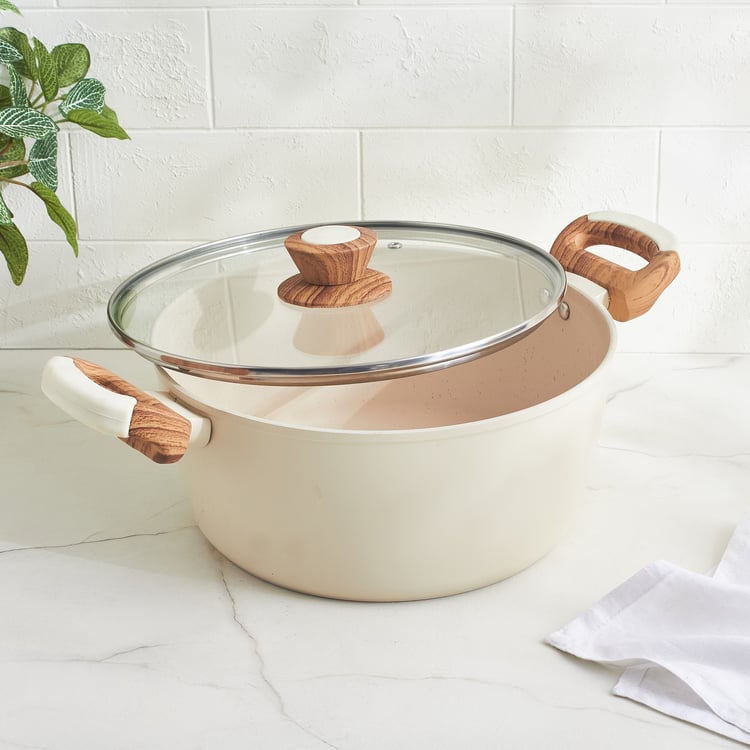 Chef's Pride Jayeon Aluminium Non-Stick Casserole with Lid - 5L