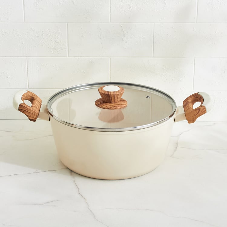 Chef's Pride Jayeon Aluminium Non-Stick Casserole with Lid - 5L