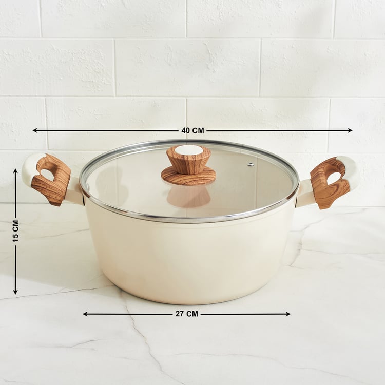Chef's Pride Jayeon Aluminium Non-Stick Casserole with Lid - 5L