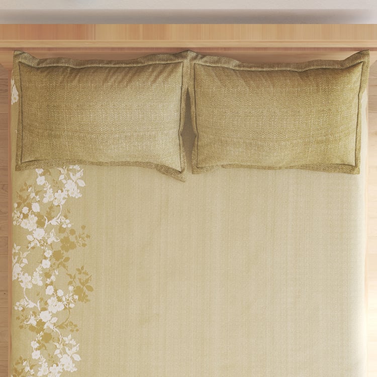 Botanica Laurel Cotton 144TC Printed 3Pcs King Fitted Bedsheet Set