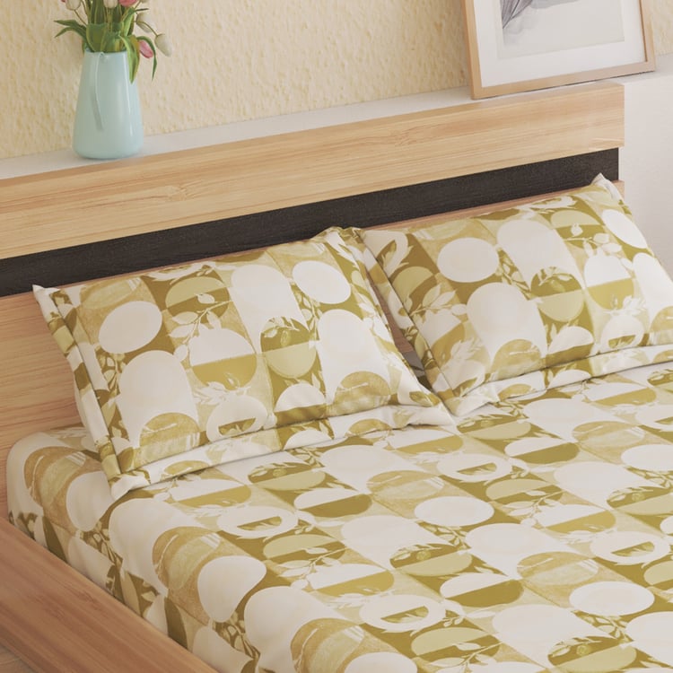 Botanica Cariad Cotton 144TC Printed 3Pcs Super King Bedsheet Set