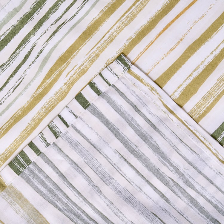 Botanica Ceylon Cotton 144TC Striped 3Pcs Super King Bedsheet Set