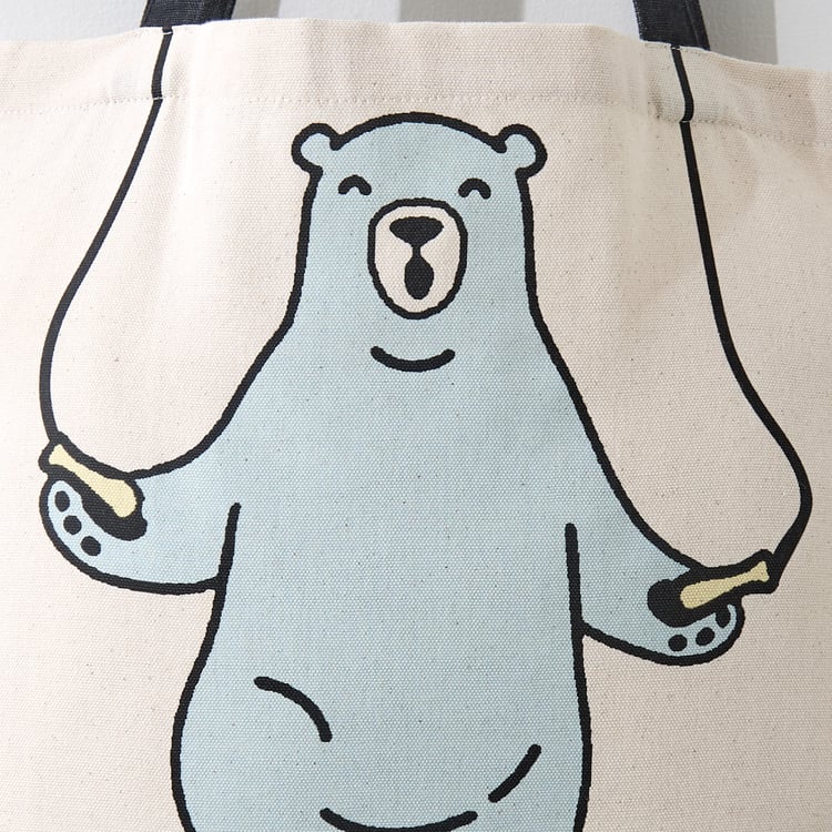 Garnet Bear Print Tote Bag