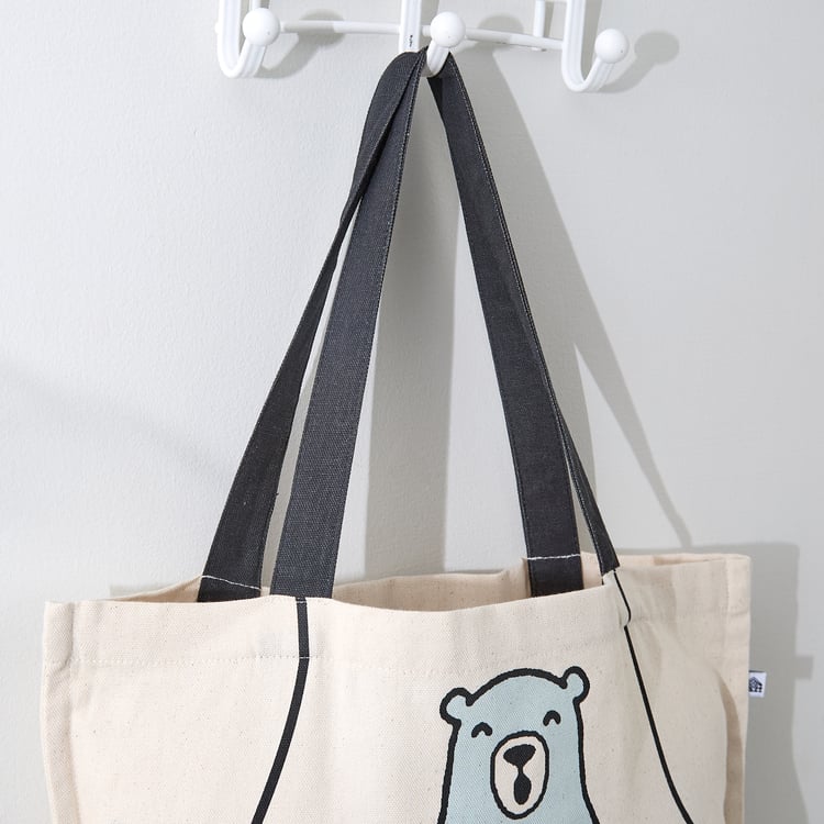 Garnet Bear Print Tote Bag