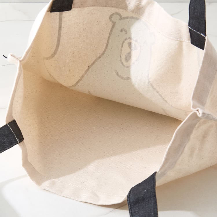 Garnet Bear Print Tote Bag