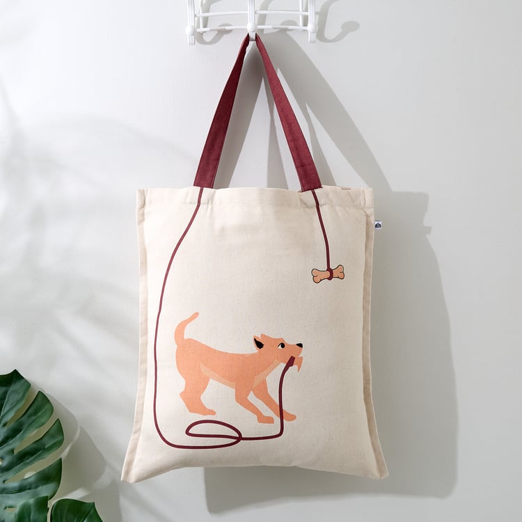 Garnet Dog Print Tote Bag
