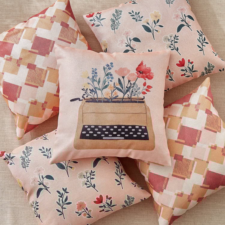 Pacific Vera Hewa Set of 5 Digital Printed Cushion Covers - 40x40cm