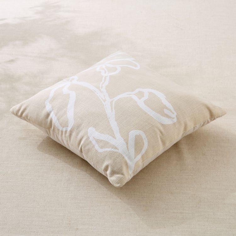 Natural Tranquil Liana Printed Filled Cushion - 40x40cm