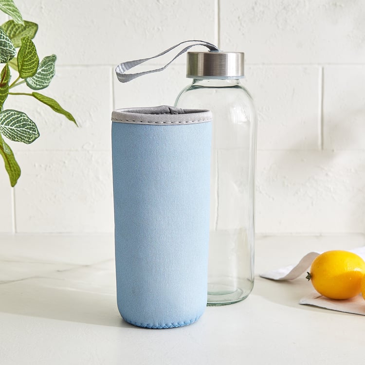 Favola Cadillac Glass Water Bottle with Pouch - 400ml