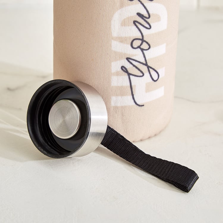 Favola Cadillac Glass Water Bottle with Pouch - 600ml