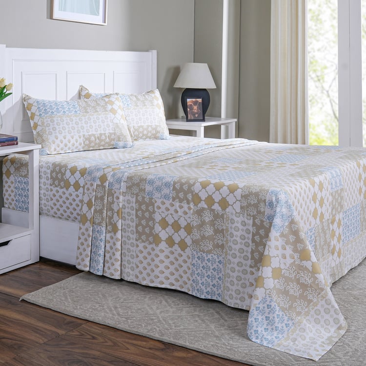 MASPAR Sensory Bloom 144TC Printed 3Pcs King Bedsheet Set