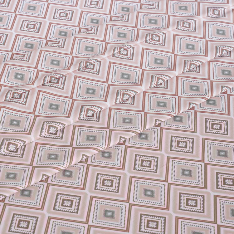 MASPAR Sensory Bloom Cotton 144TC Geometric Print 3Pcs Super King Bedsheet Set