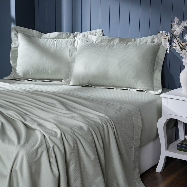 MASPAR Cotton 300TC Jacquard 4Pcs Super King Bedsheet Set