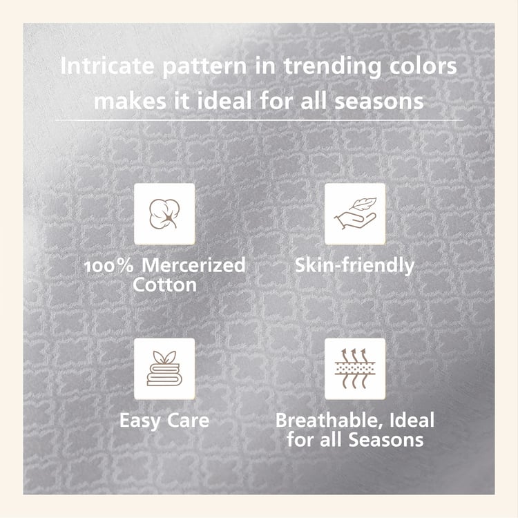 MASPAR Cotton 300TC Jacquard 4Pcs Super King Bedsheet Set