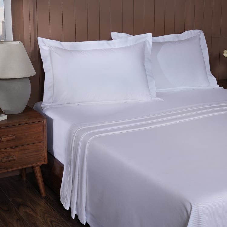 MASPAR Cotton 200TC Jacquard 3Pcs Super King Bedsheet Set