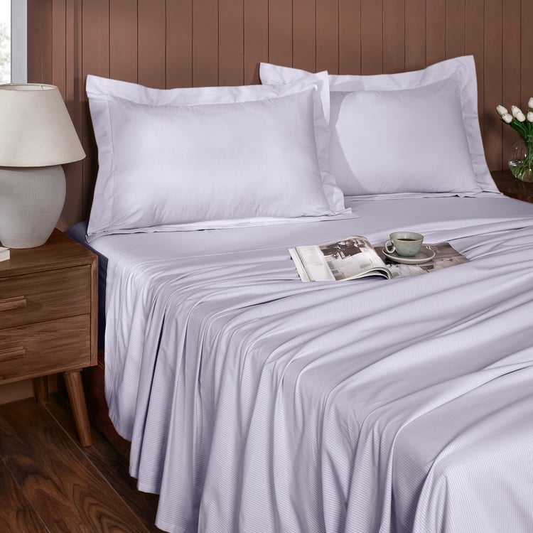 MASPAR Cotton 200TC Jacquard 3Pcs Super King Bedsheet Set