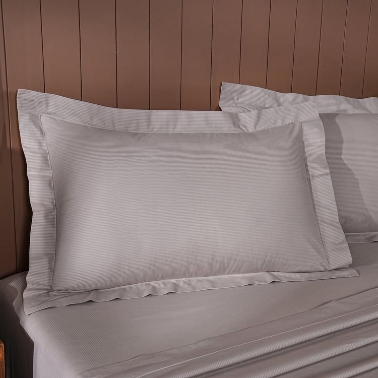 MASPAR Cotton 200TC Jacquard 3Pcs Super King Bedsheet Set